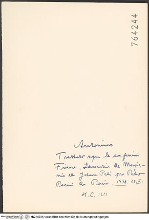 Rückseite von bh764244_recto