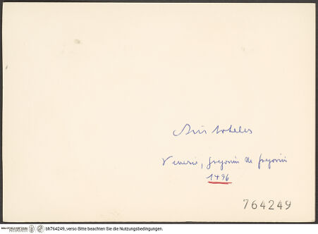 Rückseite von bh764249_recto