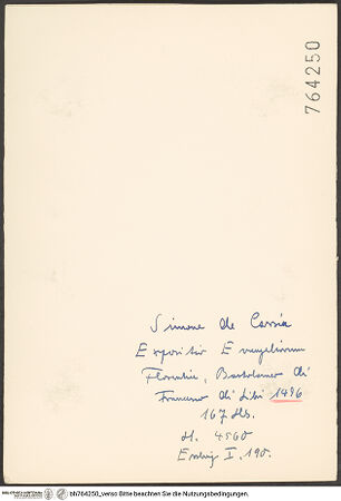 Rückseite von bh764250_recto