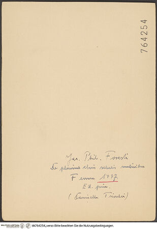 Rückseite von bh764254_recto