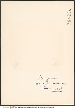 Rückseite von bh764256_recto