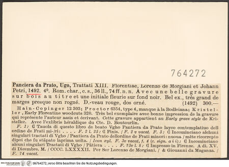 Rückseite von bh764272_recto