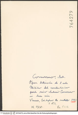 Rückseite von bh764279_recto