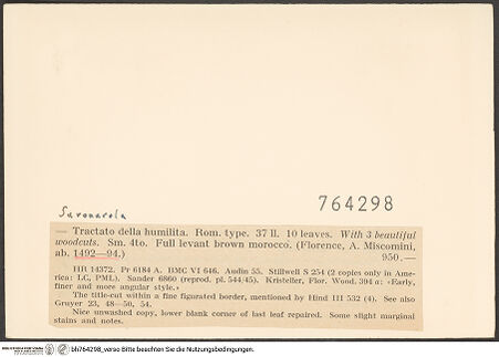 Rückseite von bh764298_recto