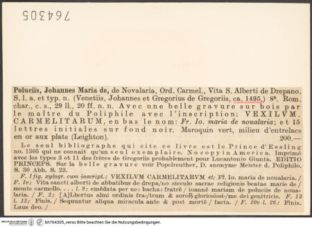 Rückseite von bh764305_recto