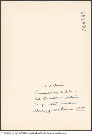 Rückseite von bh764385_recto