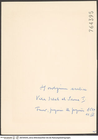 Rückseite von bh764395_recto