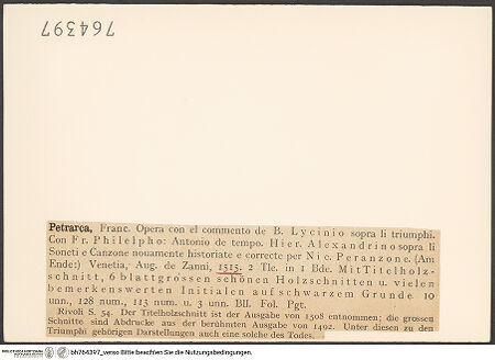 Rückseite von bh764397_recto