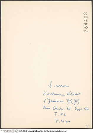 Rückseite von bh764408_recto