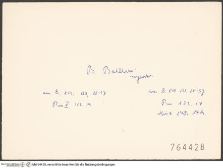 Rückseite von bh764428_recto