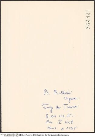 Rückseite von bh764441_recto