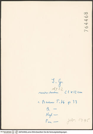 Rückseite von bh764468_recto