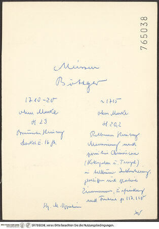 Rückseite von bh765038_recto