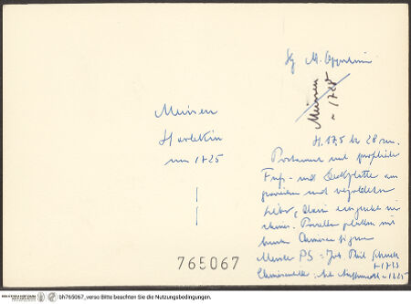 Rückseite von bh765067_recto