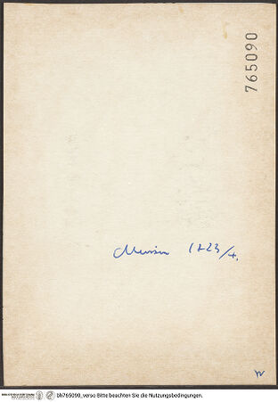 Rückseite von bh765090_recto