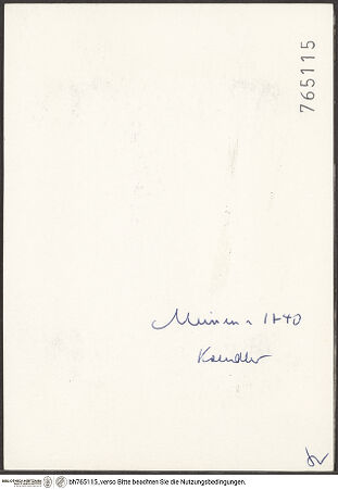 Rückseite von bh765115_recto