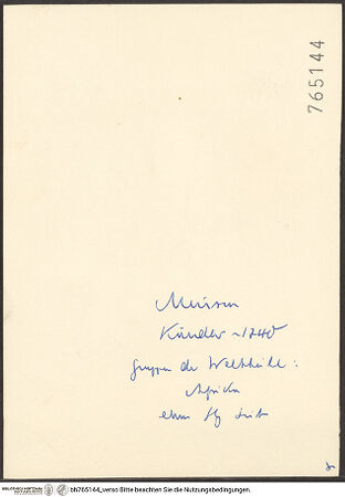 Rückseite von bh765144_recto