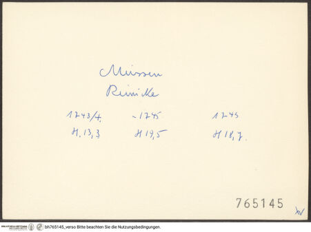 Rückseite von bh765145_recto
