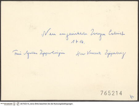 Rückseite von bh765214_recto