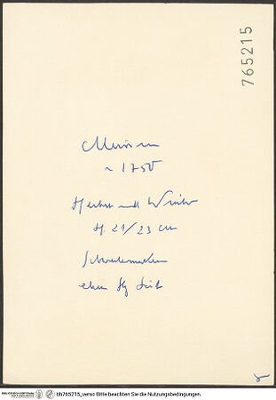 Rückseite von bh765215_recto