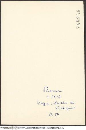 Rückseite von bh765256_recto