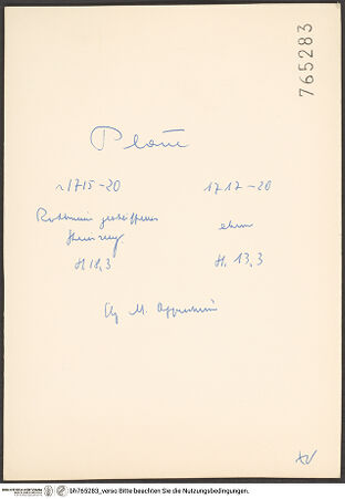 Rückseite von bh765283_recto