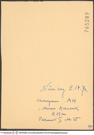 Rückseite von bh765289_recto