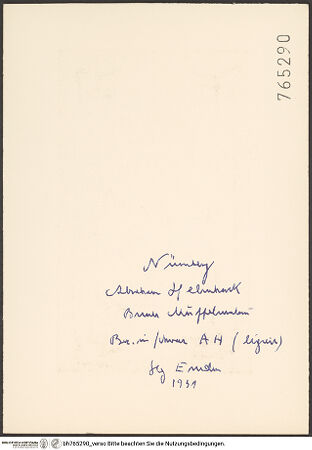 Rückseite von bh765290_recto