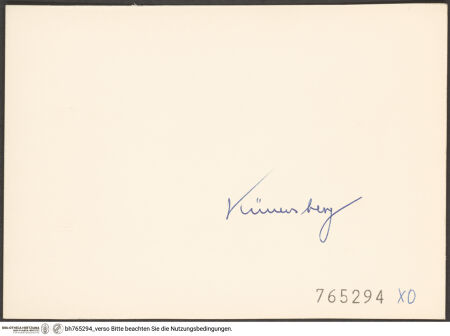 Rückseite von bh765294_recto