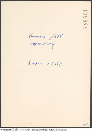 Rückseite von bh765301_recto