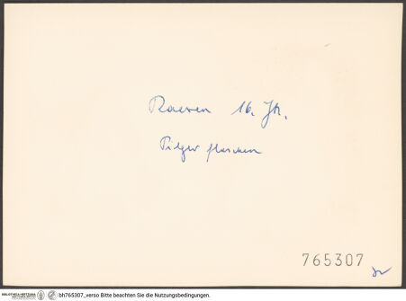 Rückseite von bh765307_recto