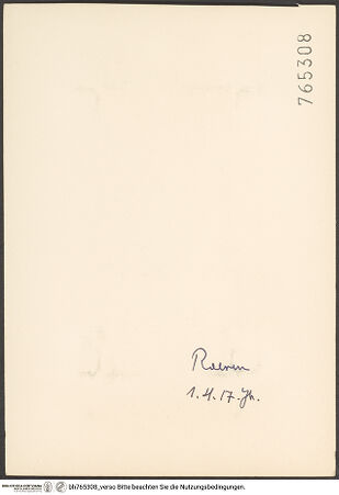 Rückseite von bh765308_recto