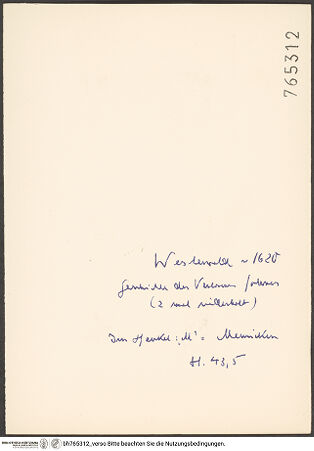 Rückseite von bh765312_recto