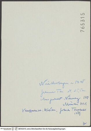 Rückseite von bh765315_recto