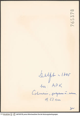 Rückseite von bh765378_recto