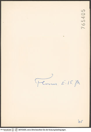 Rückseite von bh765405_recto