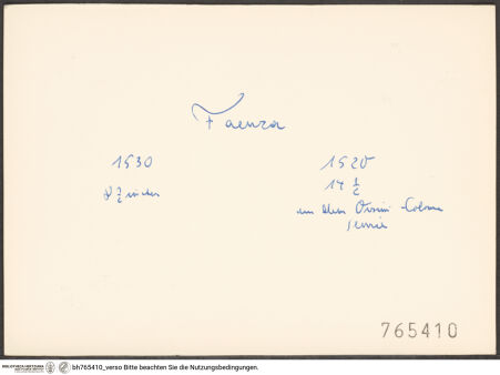 Rückseite von bh765410_recto