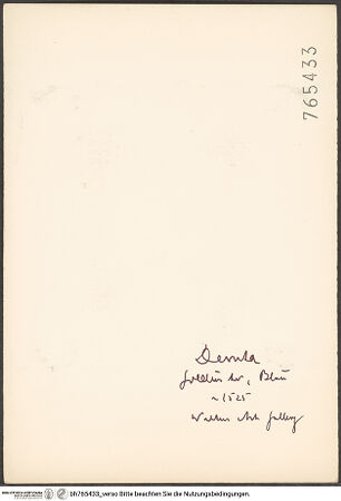 Rückseite von bh765433_recto