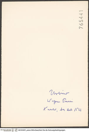 Rückseite von bh765441_recto