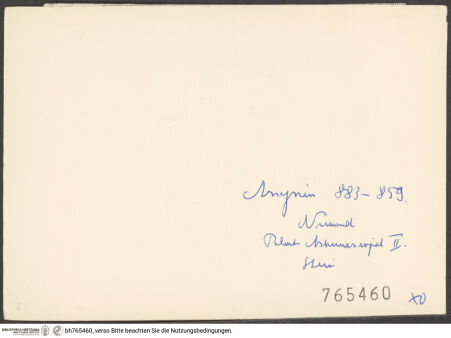 Rückseite von bh765460_recto