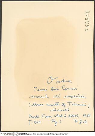 Rückseite von bh765540_recto