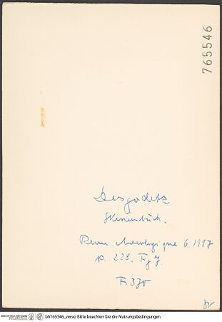 Rückseite von bh765546_recto