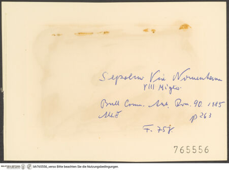 Rückseite von bh765556_recto
