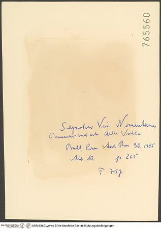 Rückseite von bh765560_recto