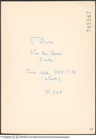 Rückseite von bh765567_recto