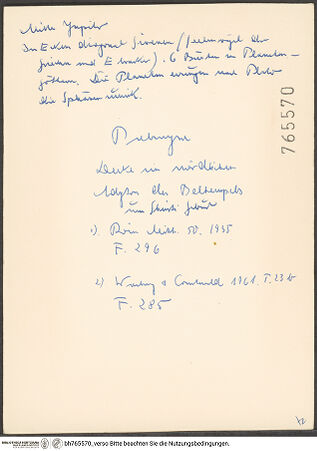 Rückseite von bh765570_recto