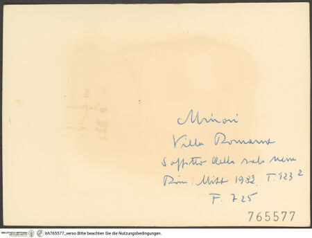 Rückseite von bh765577_recto