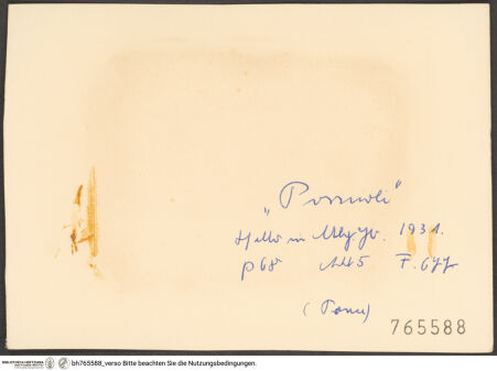 Rückseite von bh765588_recto