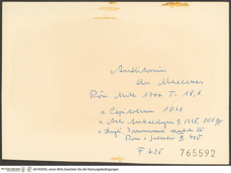 Rückseite von bh765592_recto