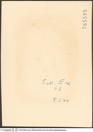 Rückseite von bh765595_recto